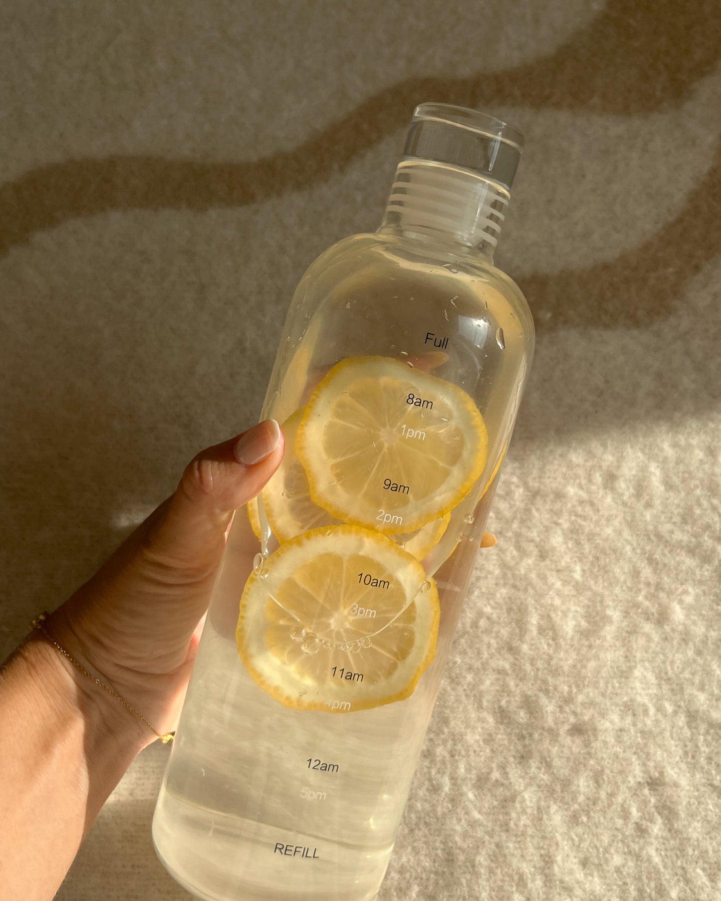 Clear Glass Water Bottle 700ml