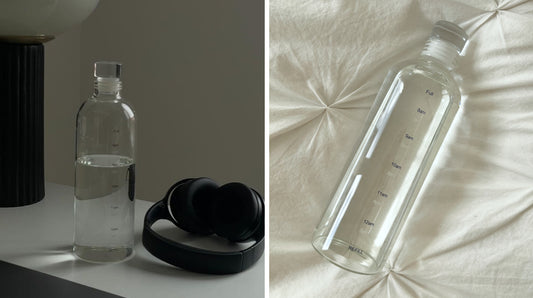 Clear Glass Water bottle - your gym and work accessory